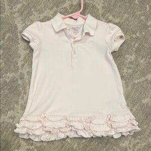 Ralph Lauren Pink Polo Dress with Ruffle Hem